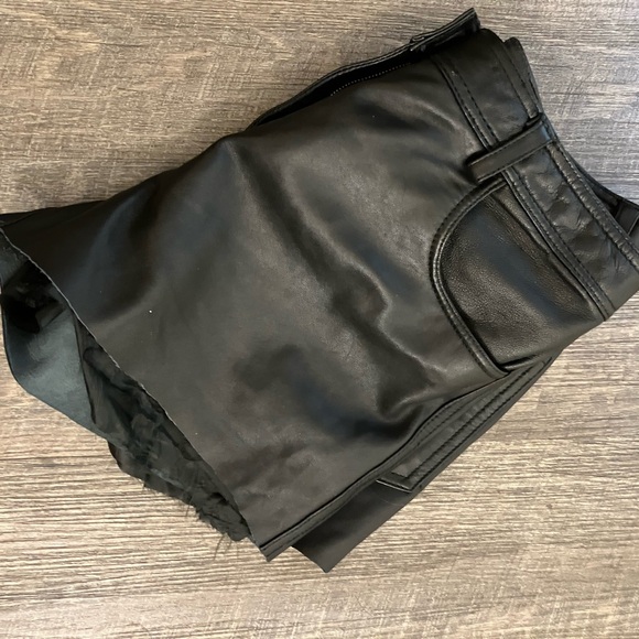 Vintage Leather Cut Off Shorts by Rampage - Picture 7 of 13